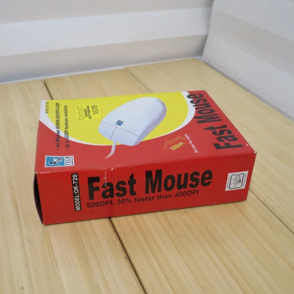 Vintage A4TECH OK-720 Serial Fast Ball Mouse Windows 95 98 Me 2000 XP